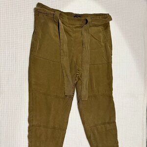 Banana Republic Belted Straight Relaxed Fit Cargo Pants Army Green Size M